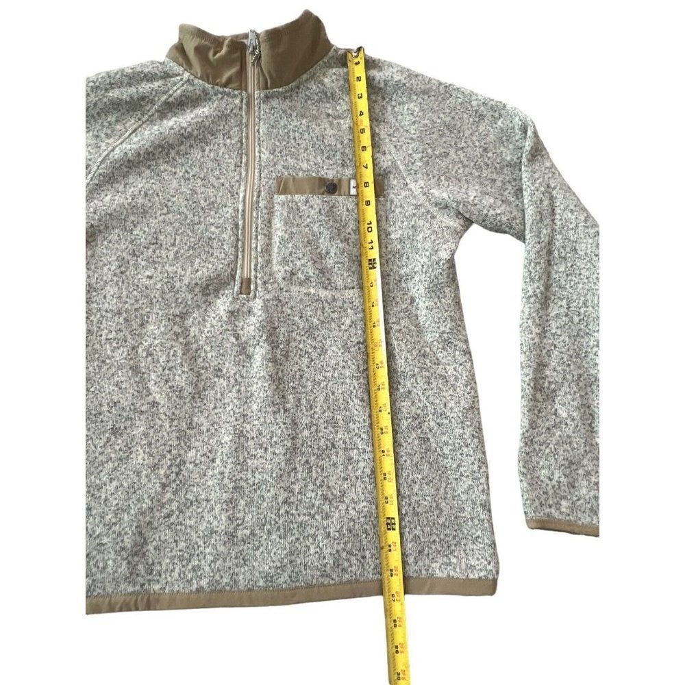 The North Face Gordon Lyons Mens 1/4 Zip Fleece Sweater Tan Size Medium Heather - Picture 10 of 12